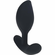 Vibrating Liquid Silicone Rechargeable Anal Plug with Remote Black 4" Silicone Remote