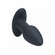 Vibrating & Rotating Ribbed Silicone Rechargeable Anal Plug with Remote Black 4.9" Silicone Remote