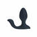 Vibrating & Rotating Silicone Rechargeable Anal Plug with Ball Stimulator Black 4" Silicone