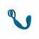 Vibrating Silicone Rechargeable Prostate Stimulator with Cock & Ball Ring Teal 5.3" Silicone