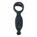Vibrating Silicone Rechargeable Prostate Stimulator with Tri O Cock Ring Black 5.7" Silicone