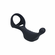 Vibrating Silicone Rechargeable Prostate Stimulator with Tri O Cock Ring Black 5.7" Silicone
