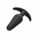 Vibrating Slim Plug Rechargeable Silicone Anal Plug Black 3" Silicone