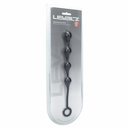 Waterdrop Silicone Anal Balls Black S Silicone