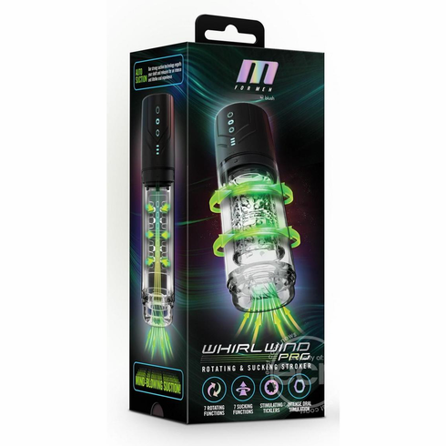 Whirlwind Pro Rechargeable Masturbator Black 9.7" TPE/TPR/ABS