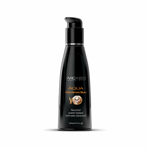 Wicked Aqua Flavored Lube 2 oz Cinnamon Bun Water