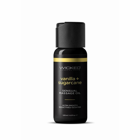 Wicked Sensual Massage Oil 4 oz Vanilla/Sugar Cane