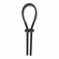 Wide Adjustable Silicone Lasso Black One Size