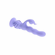 Wiggly Bunny Rechargeable Silicone Rabbit Vibrator Purple 5.25" Silicone