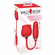 Wild Rose & Thruster Rechargeable Silicone Clitoral Stimulator with Suction Red 3" Silicone