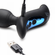 Zeus Shock Beads 80X Vibrating & E-Stim Rechargeable Silicone Anal Beads with Remote  Black 7.9" Silicone Remote