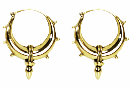 Gold Spike Hoops