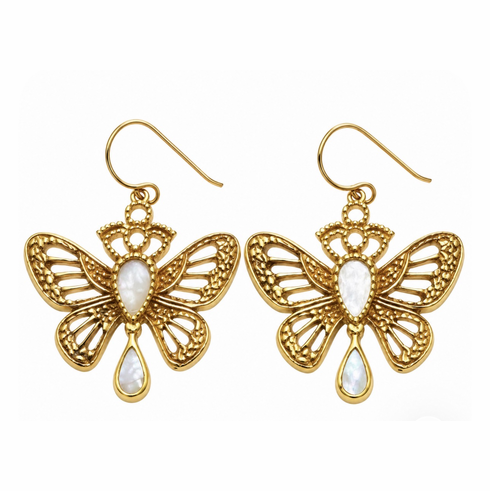 Mother of Pearl Butterfly Earrings