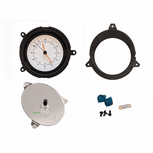 Mustang Clock Kit (Deluxe Interior, White Face) 1969-70