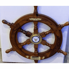 18 inch SHIP WHEEL WITH ENGRAVING