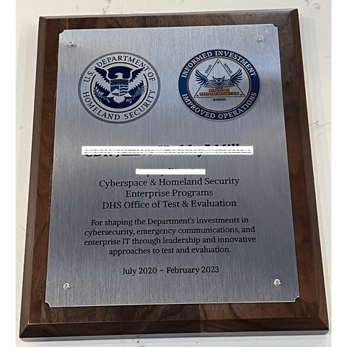 2 Custom Logo Plaque with Engraving