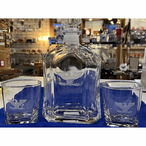 2 Rock Glasses Decanter Set