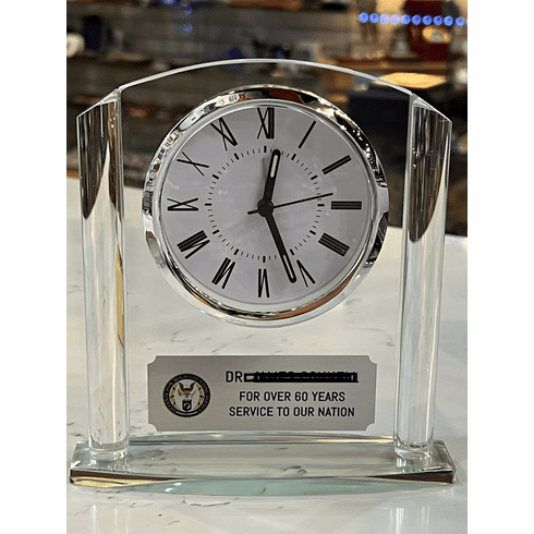 6 1/4 inch Arch Glass Clock