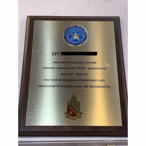 8x10 Full Color Plaque