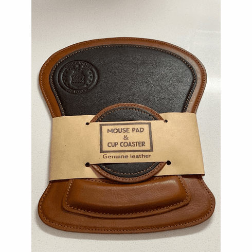 AF Leather Mouse Pad and Coaster Set