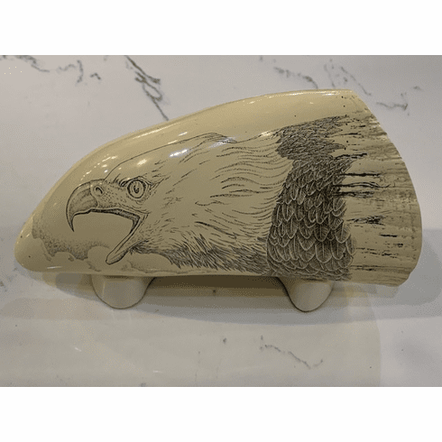 American Pride Eagle Scrimshaw with Stand