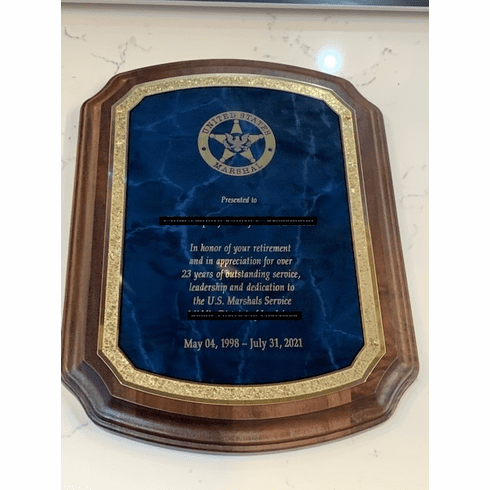 American Walnut Plaque