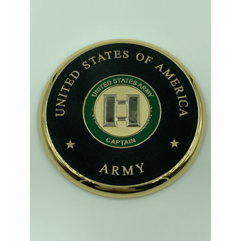 Army Captain Coin Coaster