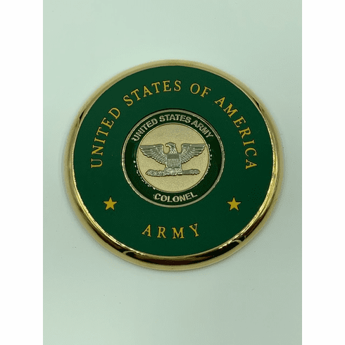 Army Colonel Coin Coaster