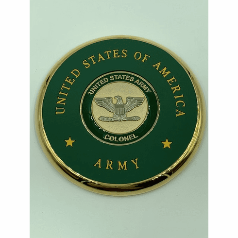 Army Colonel Coin Coaster