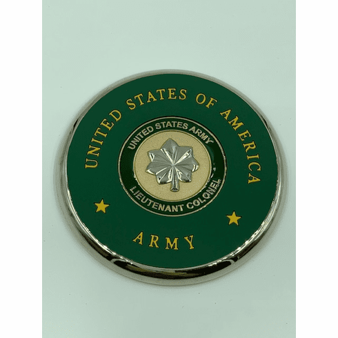 Army Lieutenant Colonel Coin Coaster