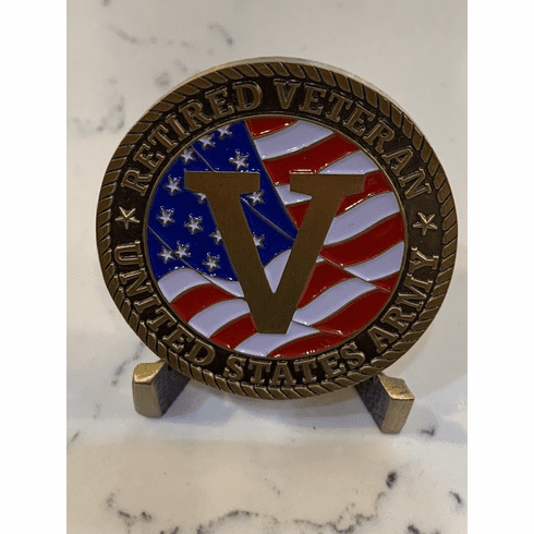 Army Retired Veteran Coin