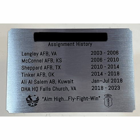 Assignment History Name Plate