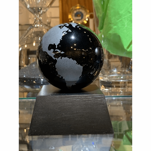 Black Globe with Black Base