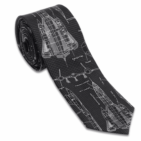 BLACKBIRD SPY PLANE NECKTIE