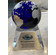 Blue Crystal Globe on Crystal Base