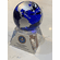 Blue Crystal Globe with Crystal Base