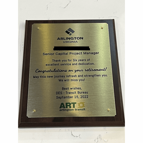 Cherry Finish Plaque