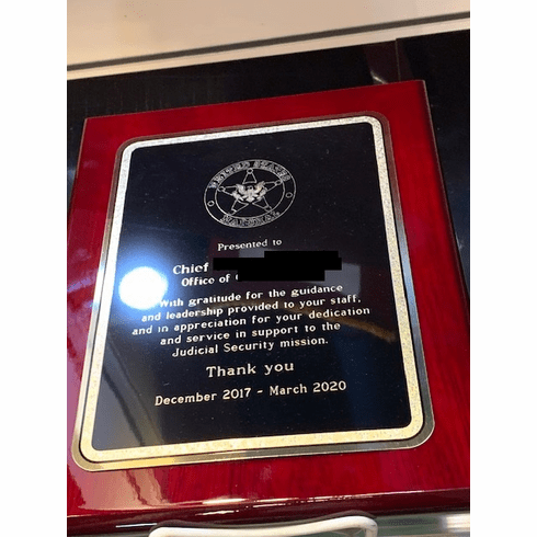 Cherry Wood Etched Plaque with Engraving