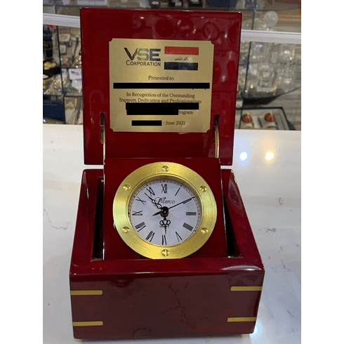 Clock in Rosewood Box