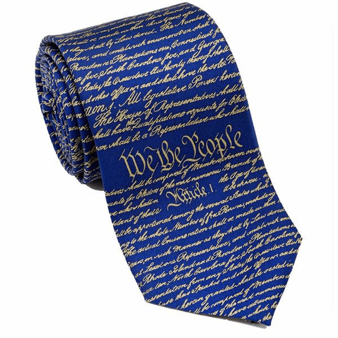CONSTITUTION NECKTIE BLUE/GOLD