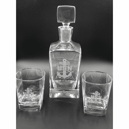 CPO Decanter with 2 Rock Glasses