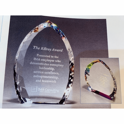 Crystal Flame with Jeweled Edge