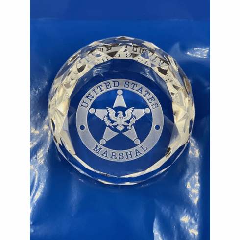 Crystal Paperweight with Logo
