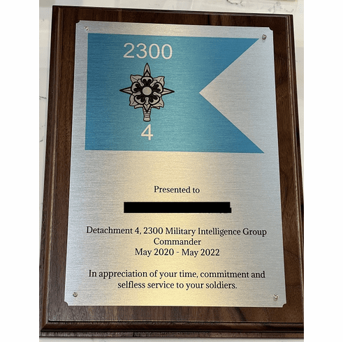 Custom Guidon Flag Plaque