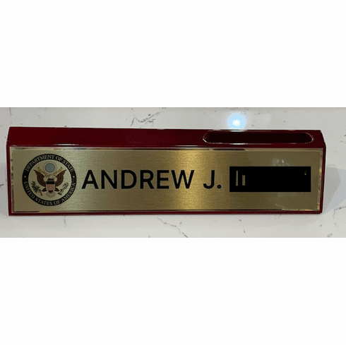 DESK WEDGE WITH ENGRAVING