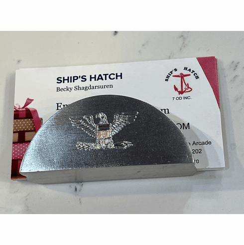 Engraved O-6 Business Card Holder