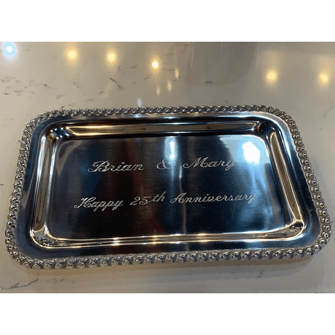 Engraved Pewter Tray