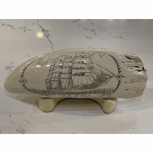 Falls of Clyde Scrimshaw with Stand