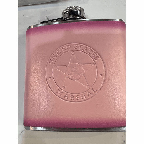 Genuine Leather US Marshal Flask