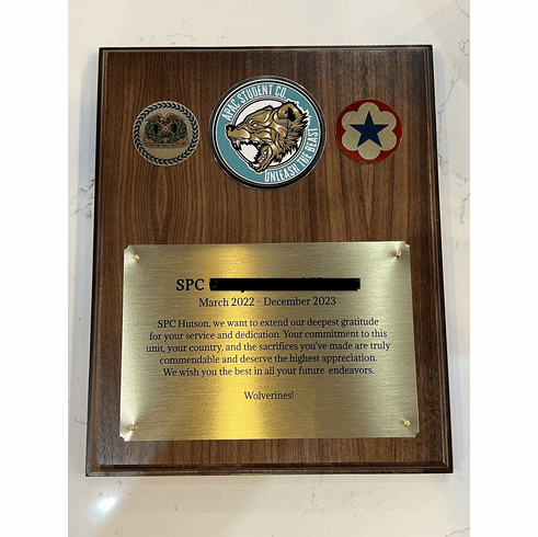 Going Away Plaque